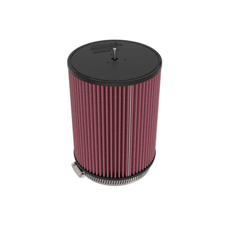 K&N, Luftfilter Universal Rund 140mm Flansch, 178mm Außendurchmesser, 229mm Höhe mit Stiftschraube (RC-3150), Rot