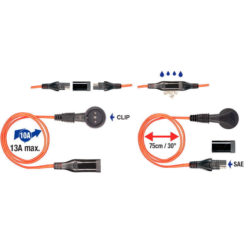 OptiMate, MagCode Clip, Magnetic battery charger connector to SAE, 12V