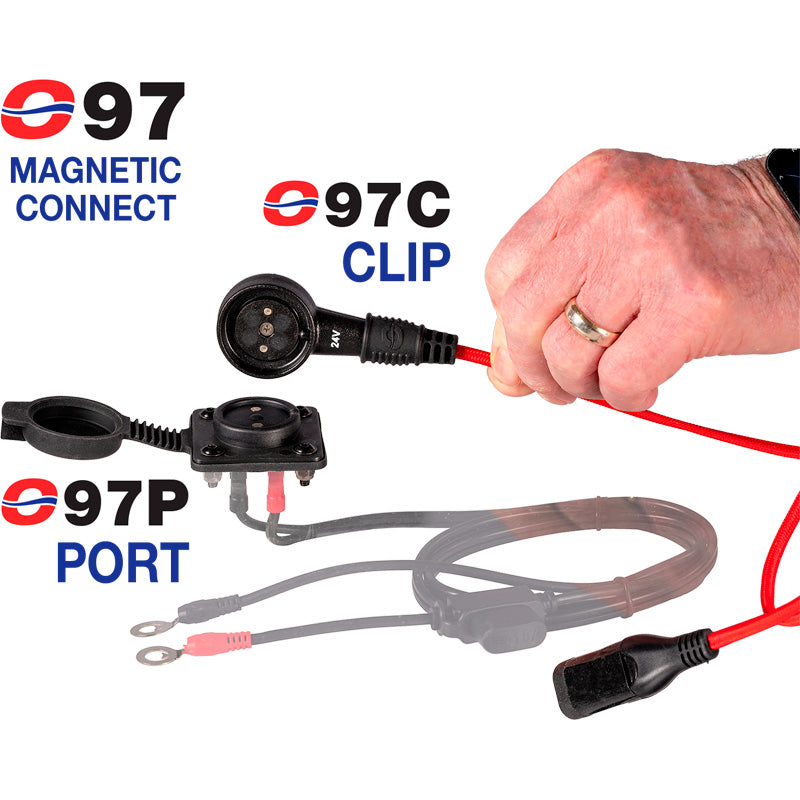 OptiMate, MagCode Clip, Magnetic battery charger connector to SAE, 12V