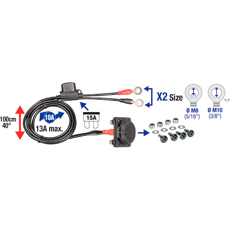 OptiMate, Batteriopladerforbindelse, MagCode Clip Panel Mount, 24V