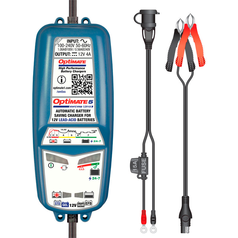 OptiMate, Batterieladegerät, OptiMate 5 Start Stop, 12V/4.0A, 7-stufige Batterie-Lade- und Wartungslösung
