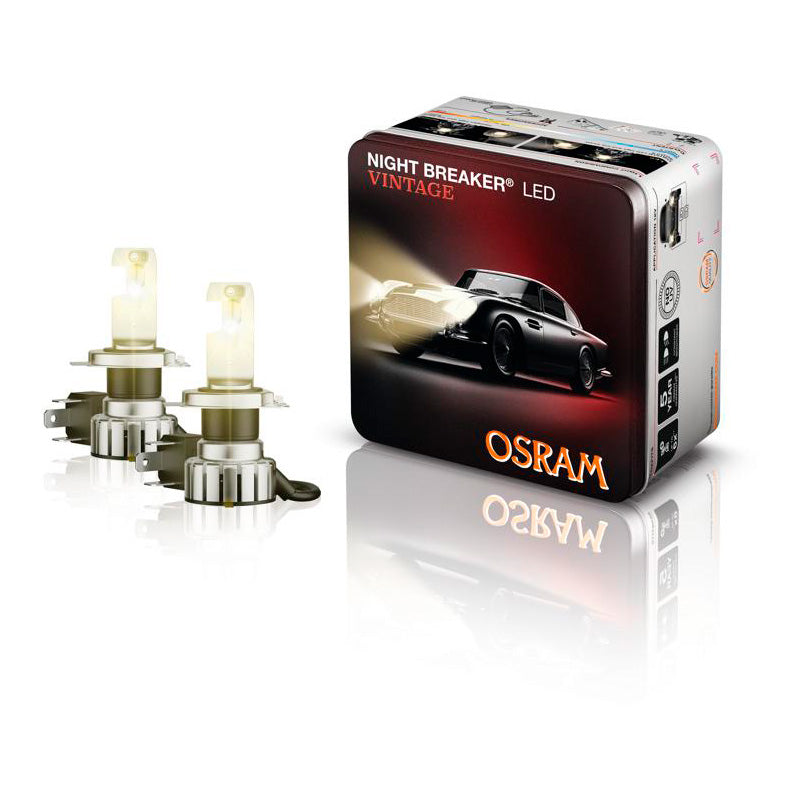 Osram, Night Breaker LED Vintage Lampen, H4 - 12V/20-19W, Set mit 2 Stk.