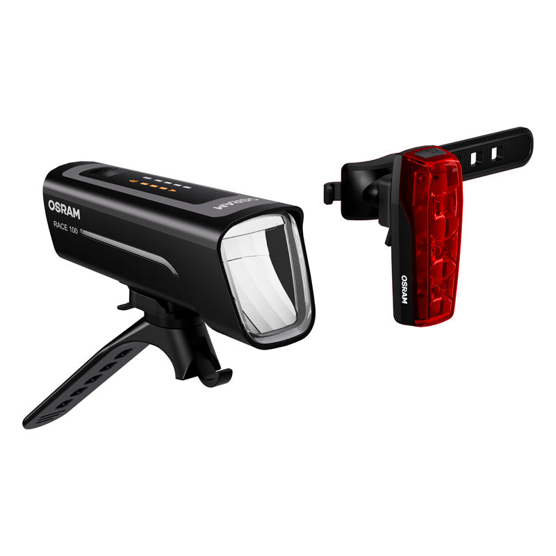 Osram, LEDsBIKE® Race 100 Set, Fahrradlicht-Set, inkl. automatischer Bremslichtfunktion