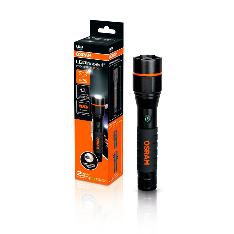 Osram, LEDinspect PRO TORCH 1200, Leistungsstarke Inspektionsleuchte, LED