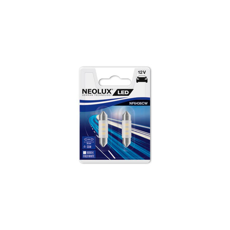 NEOLUX, Neolux LED Retrofit 6000K - Festoon 36mm - 12V/0.5W - Satz à 2 Stück, Weiss