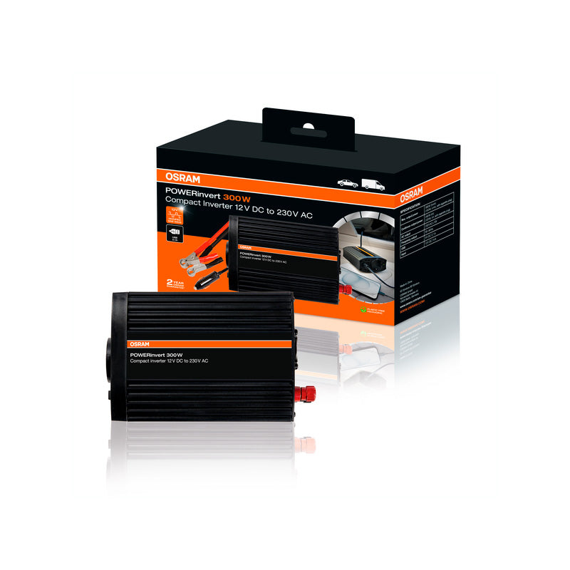 Osram, Stromwandler, Wechselrichter mit modifizierter Sinuswelle 12V DC 300W
