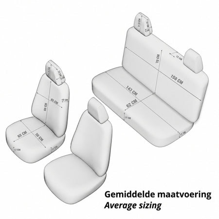 otoM, Sædeovertræk, 'SelectedFit Flex / Urban Design' Sort/Grå, 10-dele, egnet til Side-Airbags