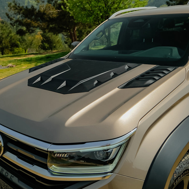 OneWay, Motorhauben-Lufteinlass, Mattschwarz, passt für Volkswagen Amarok MK2 (2022-)