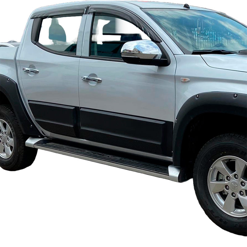 OneWay, seitliche Karosserieverkleidung, matt schwarz, passt für Mitsubishi L200 Triton 5/6 (2015-), 4-teiliges Set