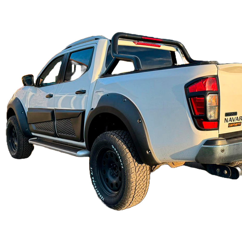 OneWay, Seitenschweller-Schutz, Matt Schwarz, passt für Nissan Navara NP300 (D23) 2014-2021, 4 Teile