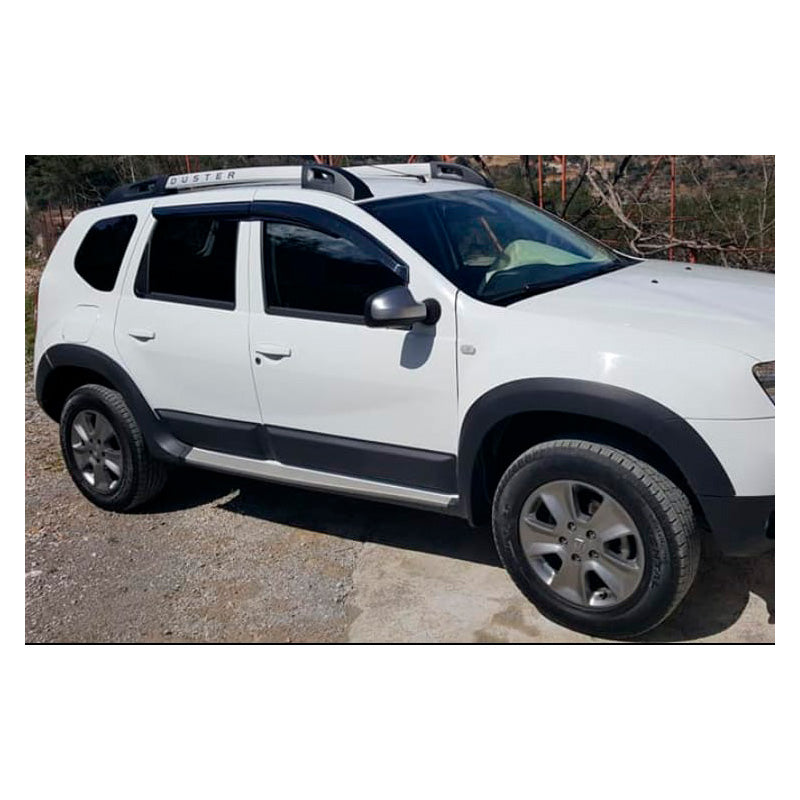 OneWay, Seitenstoßfänger, Matt Schwarz, passt für Dacia Duster I 2010-2017, 4 Teile