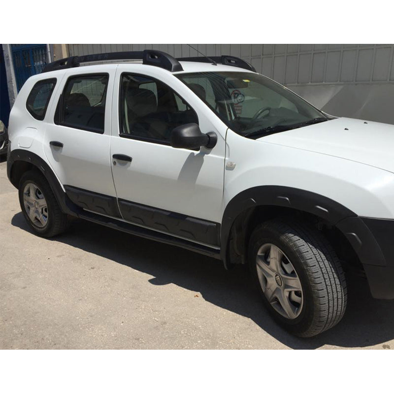 OneWay, Seitenleisten ohne Logo, Matt Schwarz, passt für Dacia Duster I 2010-2017 – 4 Teile