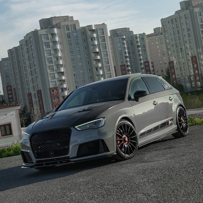 OneWay, Komplettes Bodykit, Glanzschwarz, passt für Audi RS3 8V Sportback (2015-2016)