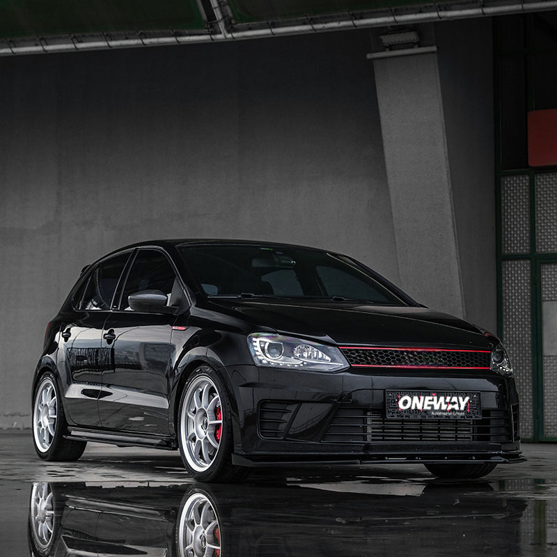 OneWay, Komplettes Bodykit, Hochglanzschwarz, passt für Volkswagen Polo 6R GTi (2009-2014)