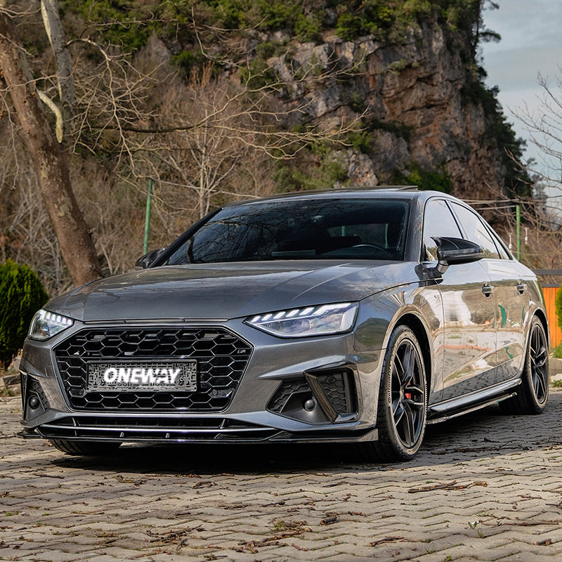OneWay, Kompletter Bodykit, Glanzschwarz, passend für Audi A4 (B9) Sedan S4/S-Line Facelift (2019-2024)