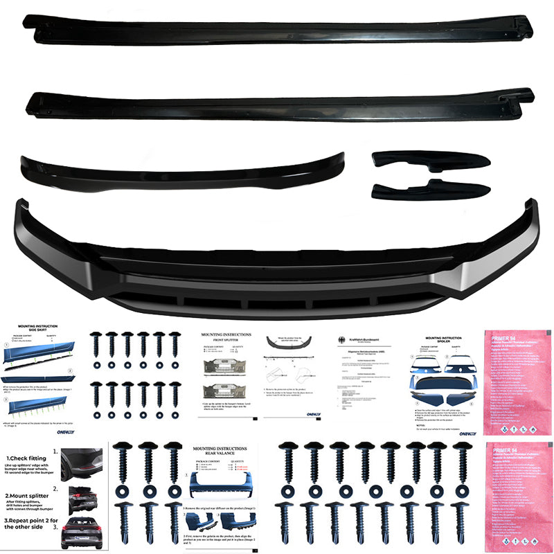 OneWay, Komplett-Bodykit, Glanzschwarz, passt für Volkswagen Touareg III R-Line Facelift (2024-)