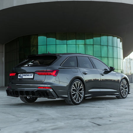 OneWay, Komplet body kit, Blank sort, passer til Audi A6 S-Line/S6 C8 Avant (2018-2024)
