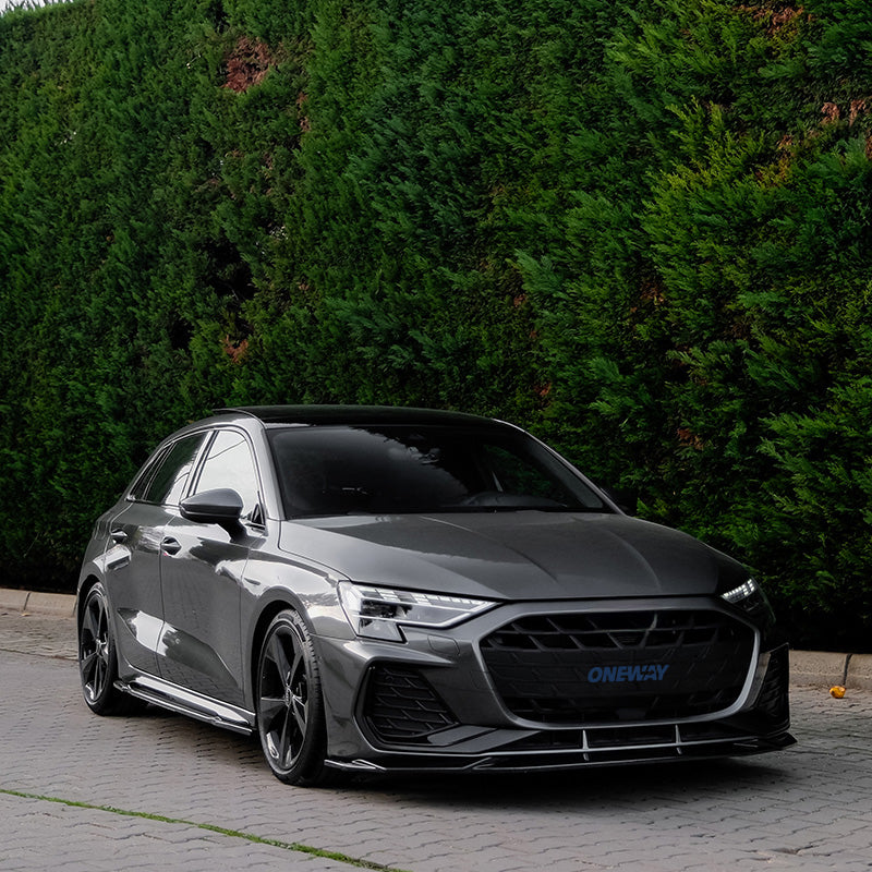 OneWay, Kompletter Bodykit, glänzend schwarz, passend für Audi A3 (8Y) Sedan S-Line/S3 Facelift (2025-)