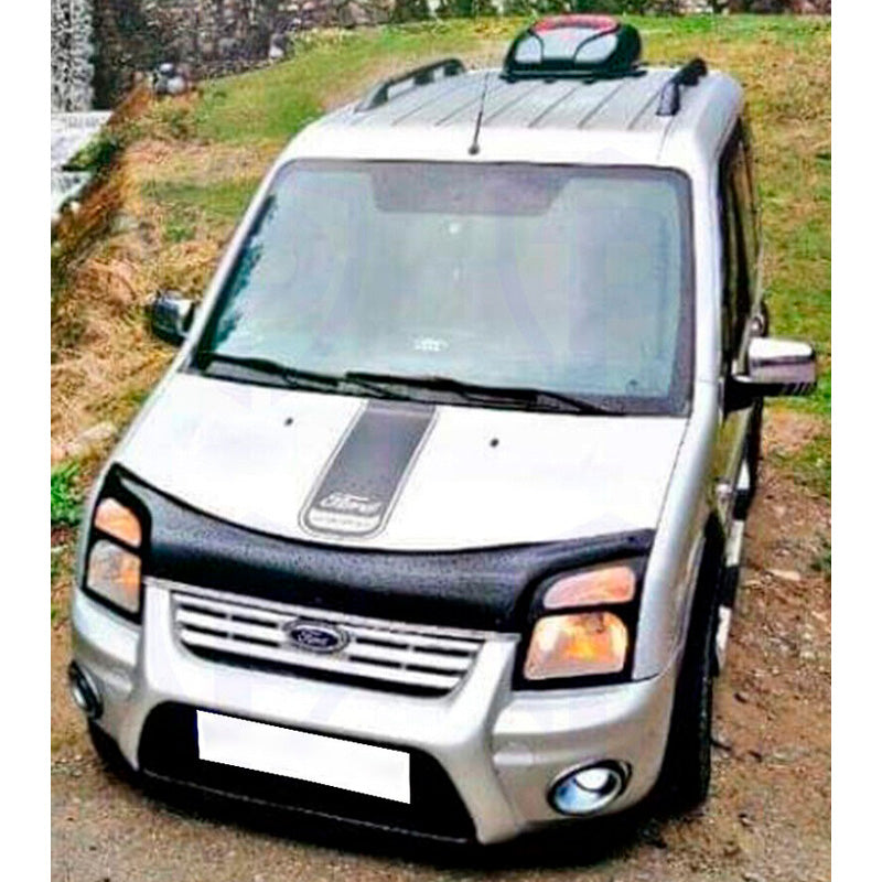 OneWay, Motorhaubenschutz, Glanzschwarz, Passt für Ford Transit Connect 2002-2008