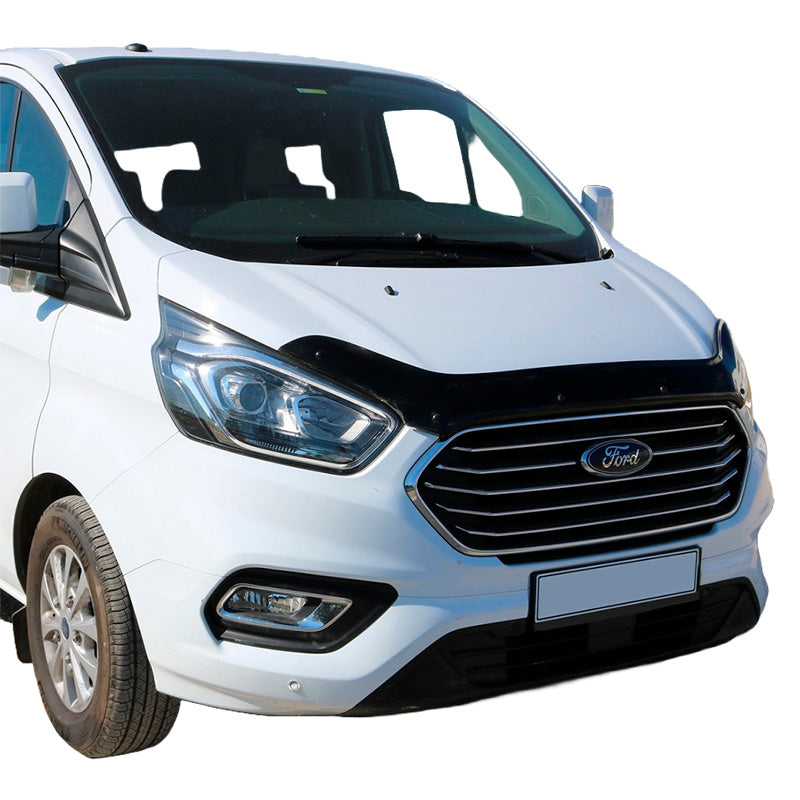 OneWay, Motorhaubenschutz, Glossy Schwarz, Passt für Ford Transit Custom MK1 Facelift 2018-2023