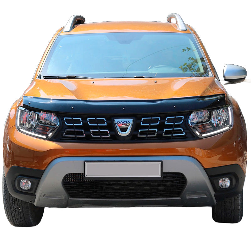 OneWay, Motorhaubenschutz, Glanzschwarz, Passt für Dacia Duster II 2018-2024