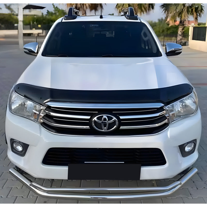 OneWay, Motorhaubenabweiser, Glänzend Schwarz, Passt für Toyota Hilux 8. generation (2015-2020)