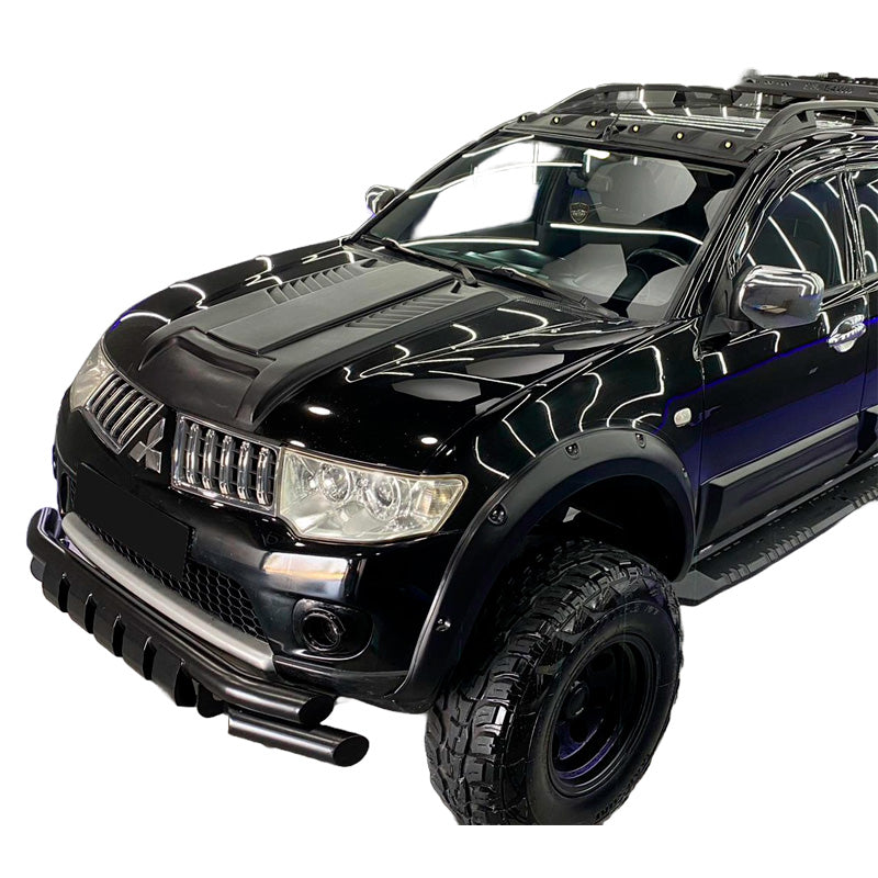 OneWay, Motorhauben-Lufthutze, Matt Schwarz, Passend für Mitsubishi L200 Triton 4 (2007-2014)