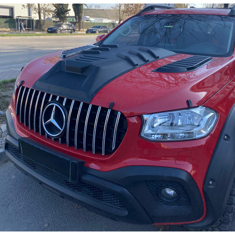 OneWay, Motorhauben-Lufthutze, Matt Schwarz, Passend für Mercedes X-Class W470 2017-, 'Elegantes Design'