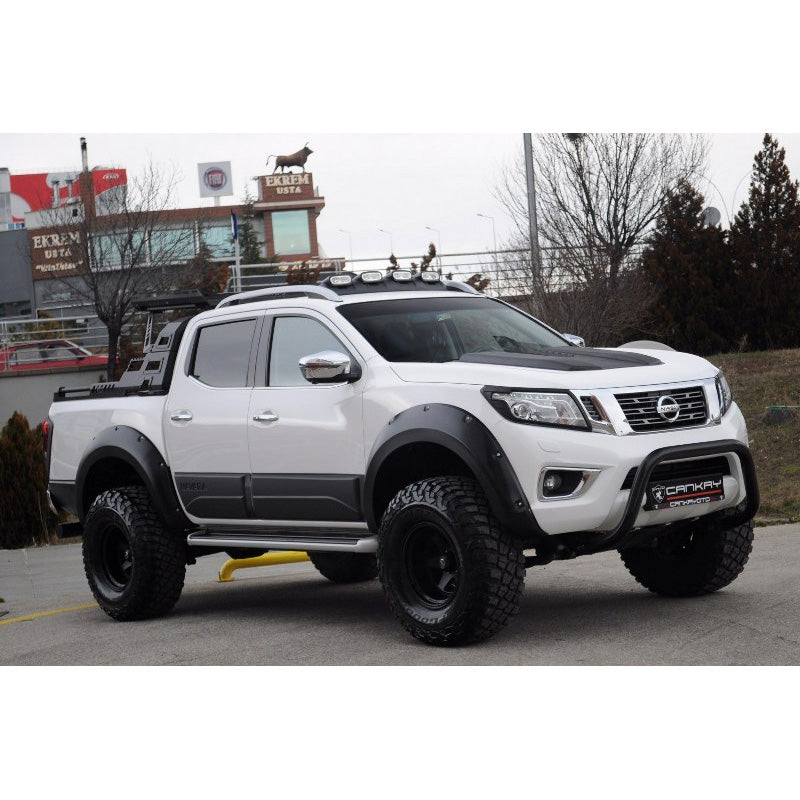 OneWay, Fender-Flares-Set, Matt Schwarz, Passend für Nissan Navara NP300 (D23) 2014-2017, 4 Teile