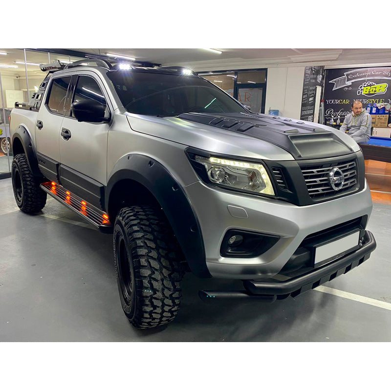 OneWay, Fender-Flares-Set, Matt Schwarz, Passend für Nissan Navara NP300 (D23) 2017-2021, 'Robust Profil' – 4 Teile