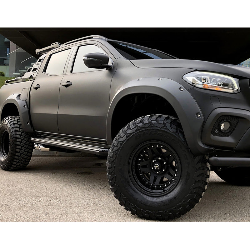 OneWay, Fender-Flares-Set, Matt Schwarz, Passend für Mercedes X-Class W470 (2017-), 4 Teile