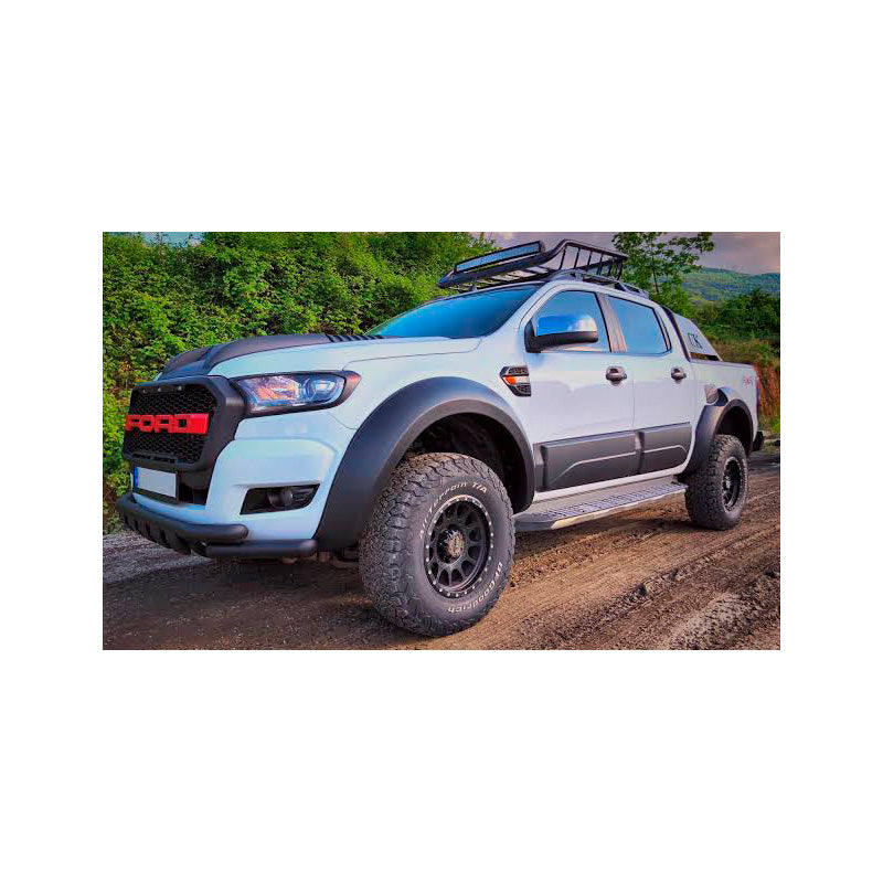 OneWay, Fender-Flares-Set, ABS-Kunststoff, Matt Schwarz, Passend für Ford Ranger T6/T7/T8 2012-2022, 4 Teile