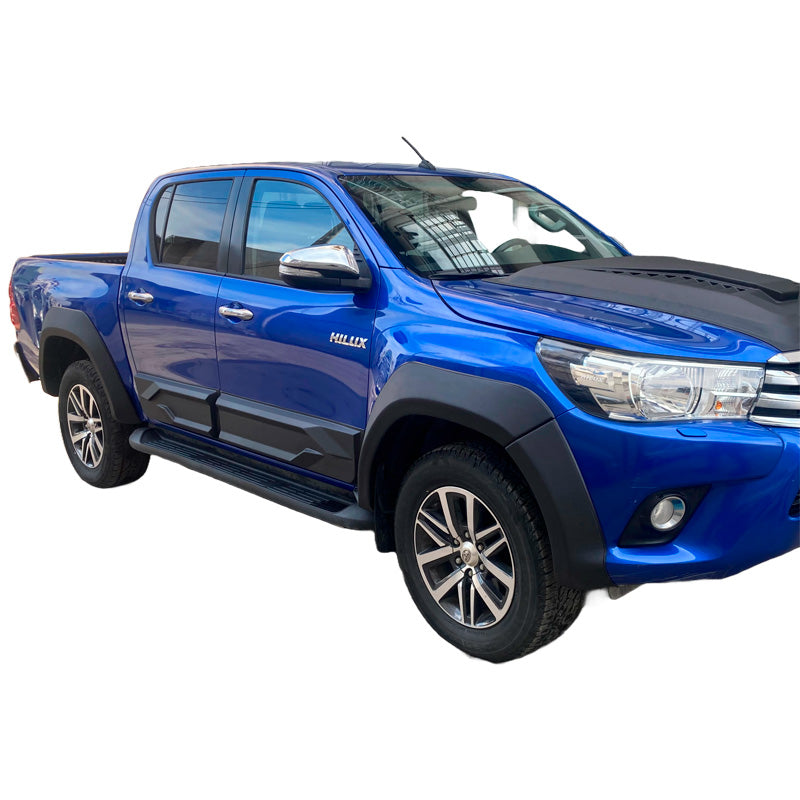 OneWay, Fender-Flares-Set, Matt Schwarz, Passend für Toyota Hilux 2015-2020, 6-teiliges Set