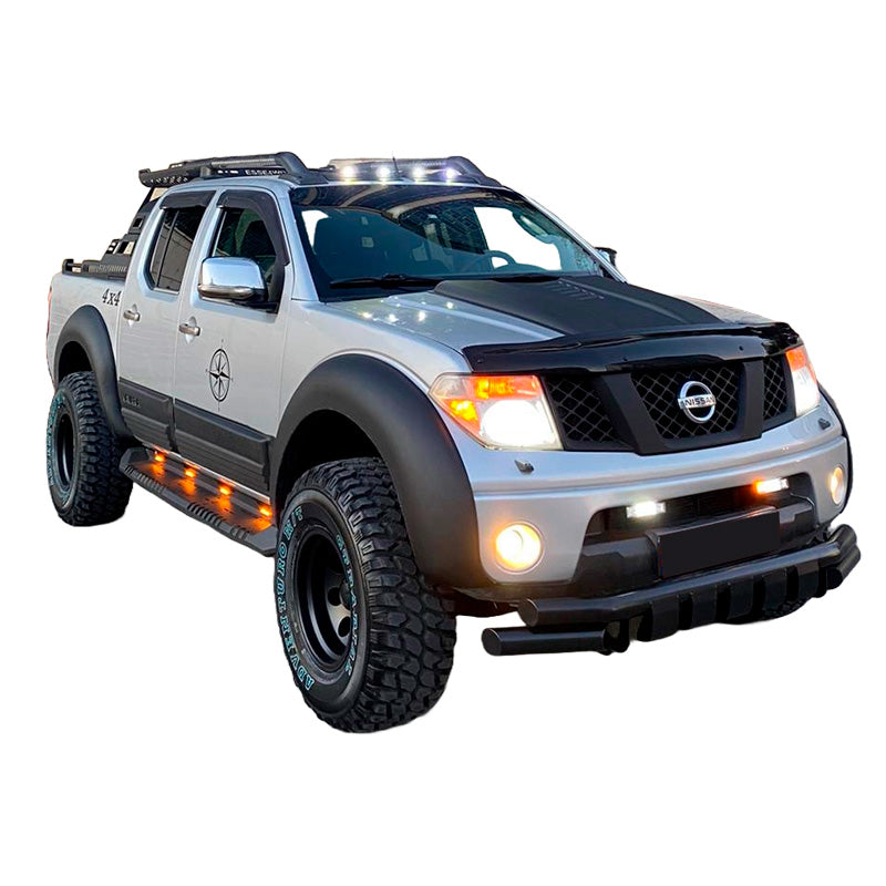 OneWay, Fender-Flares-Set, Matt Schwarz, Passend für Nissan Navara D40 Facelift (2010-2014), 4-Teile