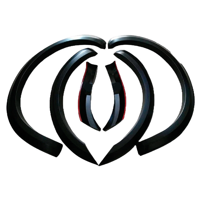 OneWay, Fender-Flares-Set, Mattschwarz, Passend für Ford Ranger T6/T7 2012-2019, 6-teiliges Set