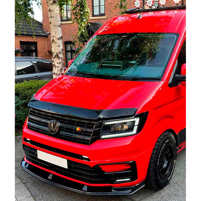 OneWay, Frontspoiler, Glänzend schwarz, Passend für Volkswagen Crafter MK2 & MAN TGE MK1 PreFacelift 2016-, 'Aerodynamik'