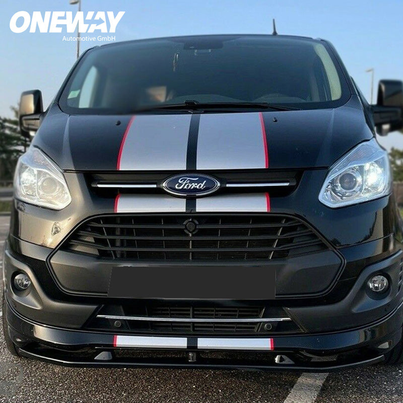 OneWay, Frontspoiler, Glänzend schwarz, Passend für Ford Transit Custom MK1 Sportline (2012-2023)