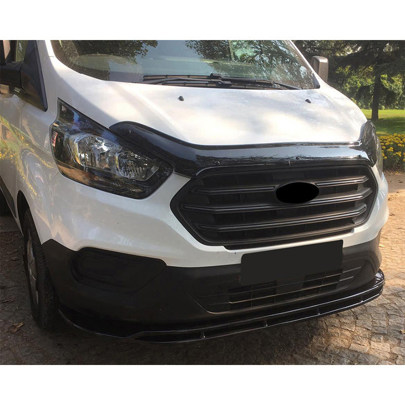 OneWay, Frontspoiler, Glänzend schwarz, Passend für Ford Transit Custom MK1 Facelift 2018-2023, 2-teiliges Set