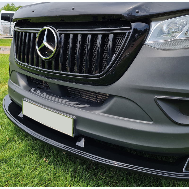 OneWay, Frontspoiler, glänzend schwarz, passt für Mercedes Sprinter W907 (2018-), „Sportliches Design“