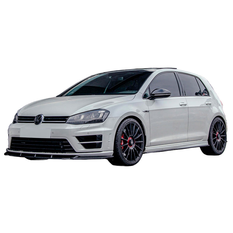 OneWay, Frontspoiler in glänzend schwarz, Passend für Volkswagen Golf VII HB/Variant R/R Line 2013-2016, Version 2
