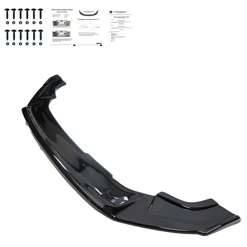 OneWay, Frontspoiler, glänzend schwarz, Passend für Volkswagen Golf VII (7.5) HB/Variant R 2017-2020, Version 2