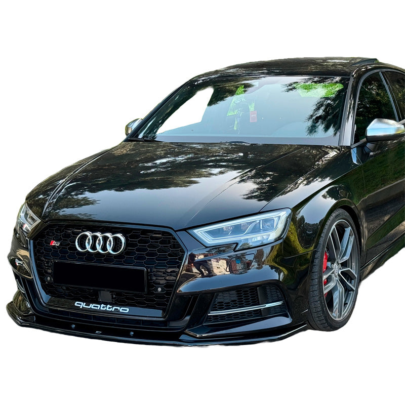 OneWay, Frontspoiler, glänzend schwarz, Passend für Audi S3 8V Sedan (2016-2020)