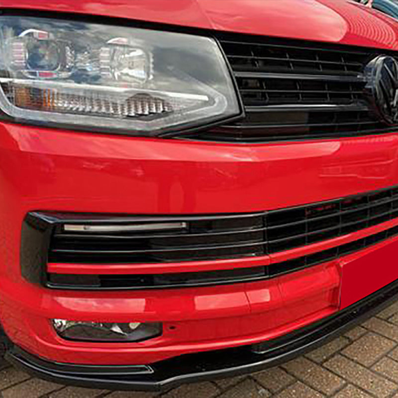 OneWay, Frontspoiler, glänzend schwarz, Passend für Volkswagen Transporter T6 (2015-2019), Version 2
