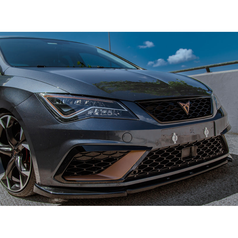 OneWay, Frontspoiler, glänzend schwarz, Passend für Seat Leon (5F) HB/SC/ST FR/Cupra Facelift 2017-2020