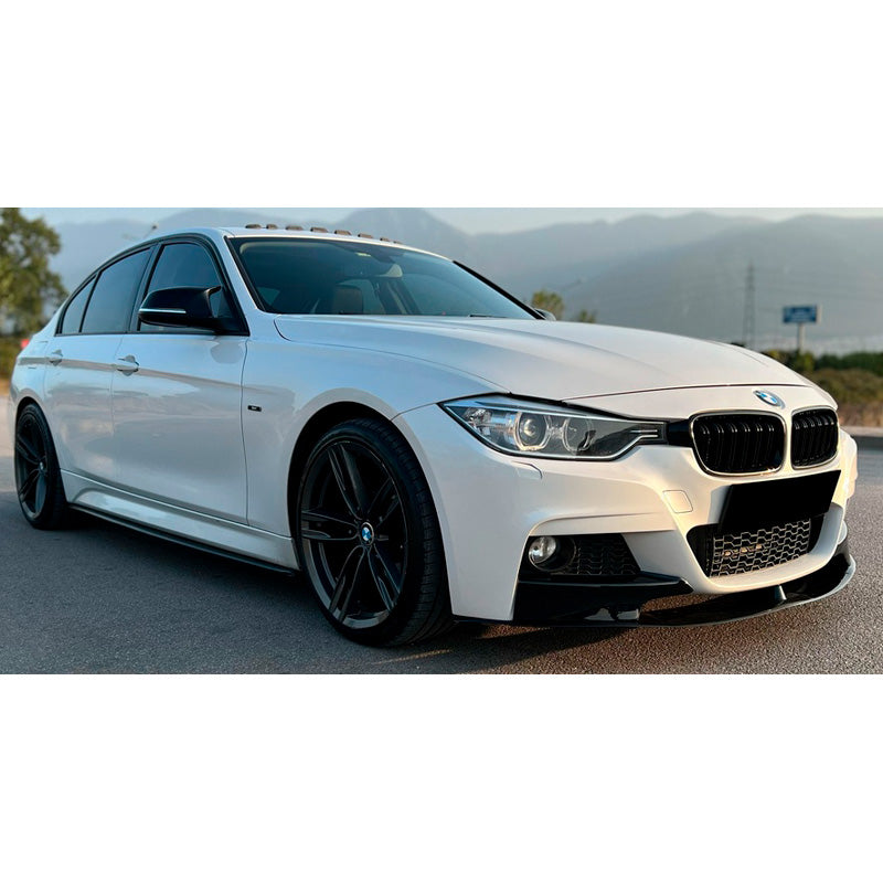 OneWay, Frontspoiler, glänzend schwarz, Passend für BMW 3-Series F30 M-Pack (2012-2019), 3-teiliges Set