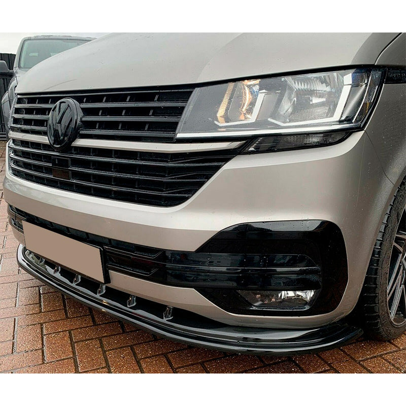 OneWay, Frontspoiler, glänzend schwarz, Passend für Volkswagen Transporter T6.1 (2020-2022), 'Version 4'
