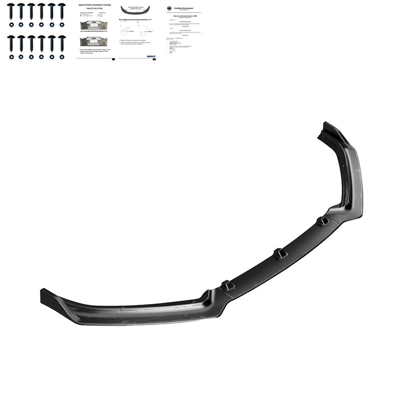 OneWay, Frontspoiler, glänzend schwarz, passt für Volkswagen Polo 6R/6C 2009-2017, „Sportliches Design“