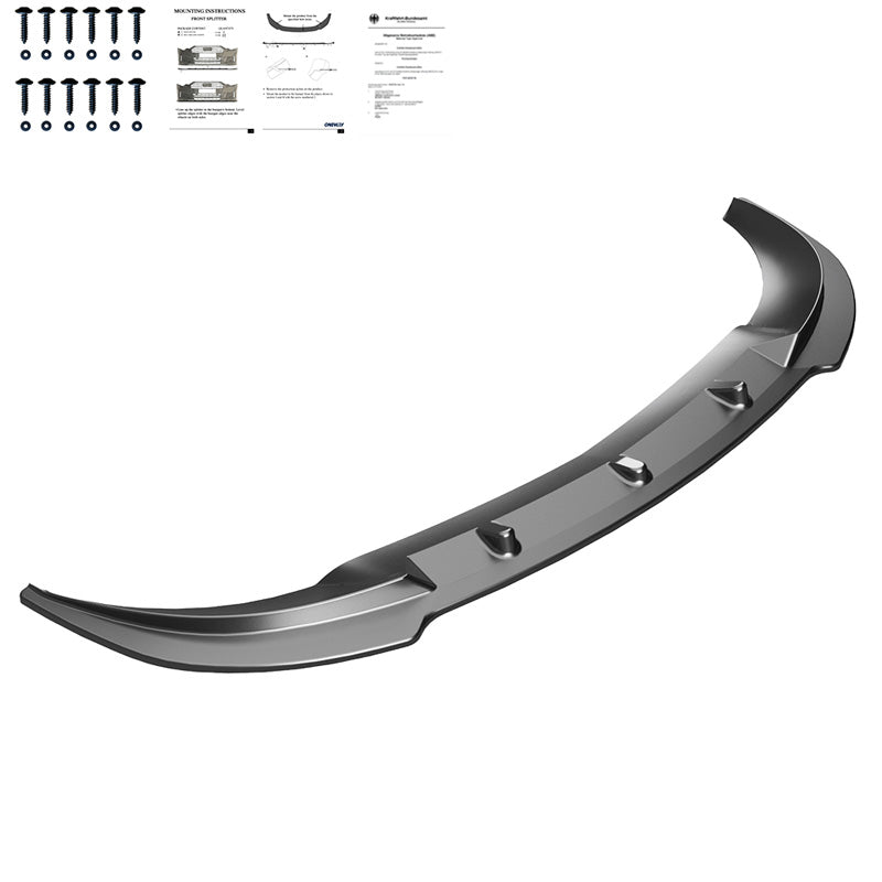 OneWay, Frontspoiler, Glänzend Schwarz, Passend für Mercedes Sprinter W907 (2018-), Version 2