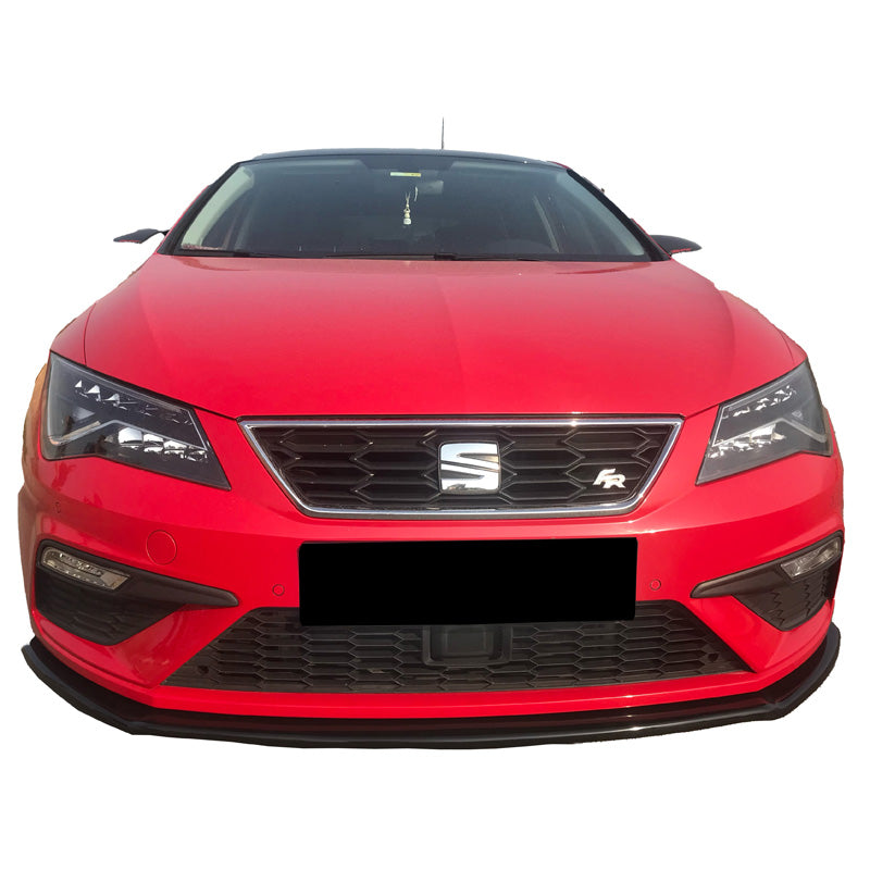 OneWay, Frontspoiler, glänzend schwarz, Passend für Seat Leon (5F) HB/SC/ST FR/Cupra Facelift 2017-2020, Version 2