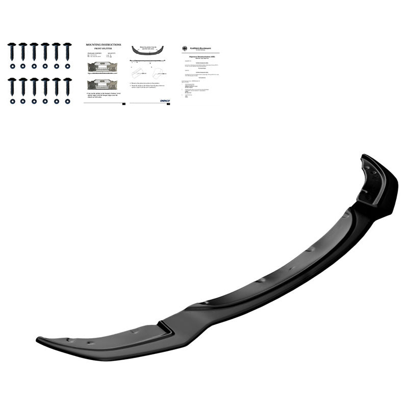 OneWay, Frontspoiler, glänzend schwarz, Passend für BMW 5-Series F10/F11 M-Pack 2011-2016, Version 2